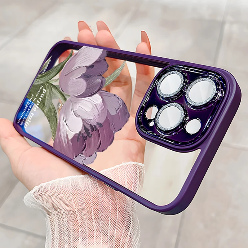 Utoper Luxury New Strass Glitter Phone Case Per Iphone 14 11 12 13 14 Pro Max Plus Cover Protettiva Per Pellicola Per Lenti