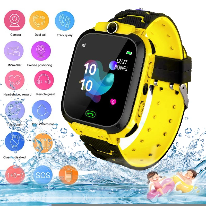 Bambini Sim Card Anti-Perso Smartwatch Bambini Smart Watch Impermeabile Sos Posizionamento Gps Tracker Orologio Telefonata Per Bambini