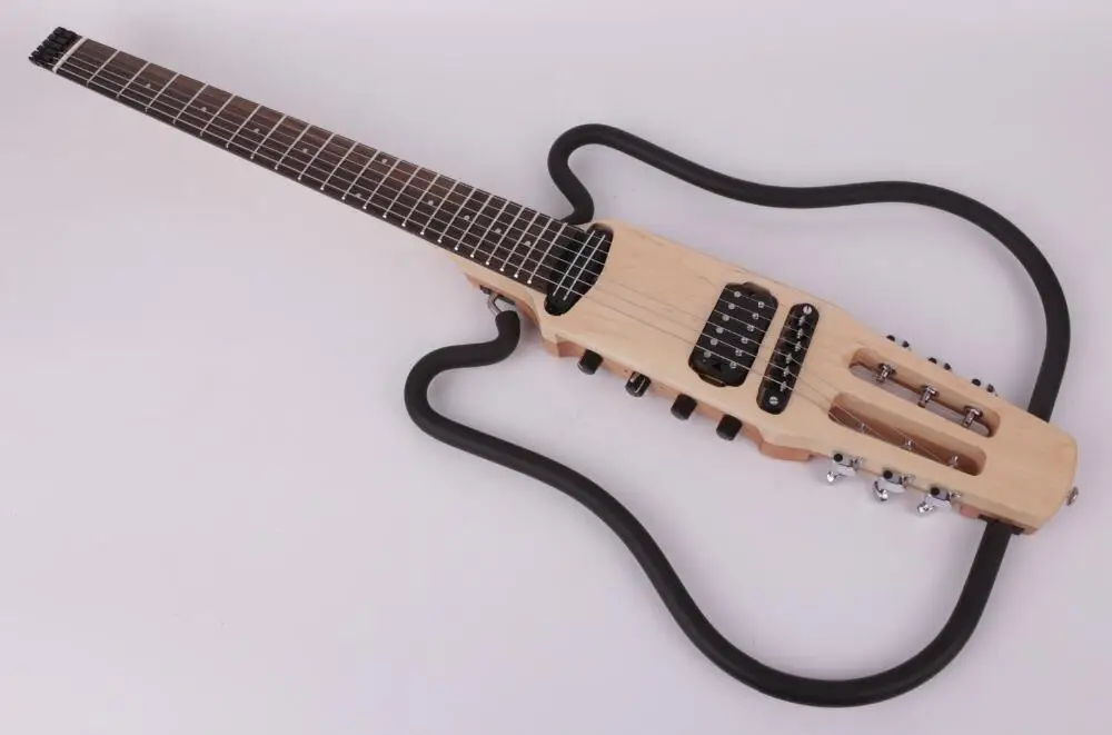 Disponibile, Chitarra Da Viaggio Silenziosa Elettrica Senza Testa Integrata In Effetto Spedizione Gratuita Pieghevole Portatile, Foto Reali, All'Ingro