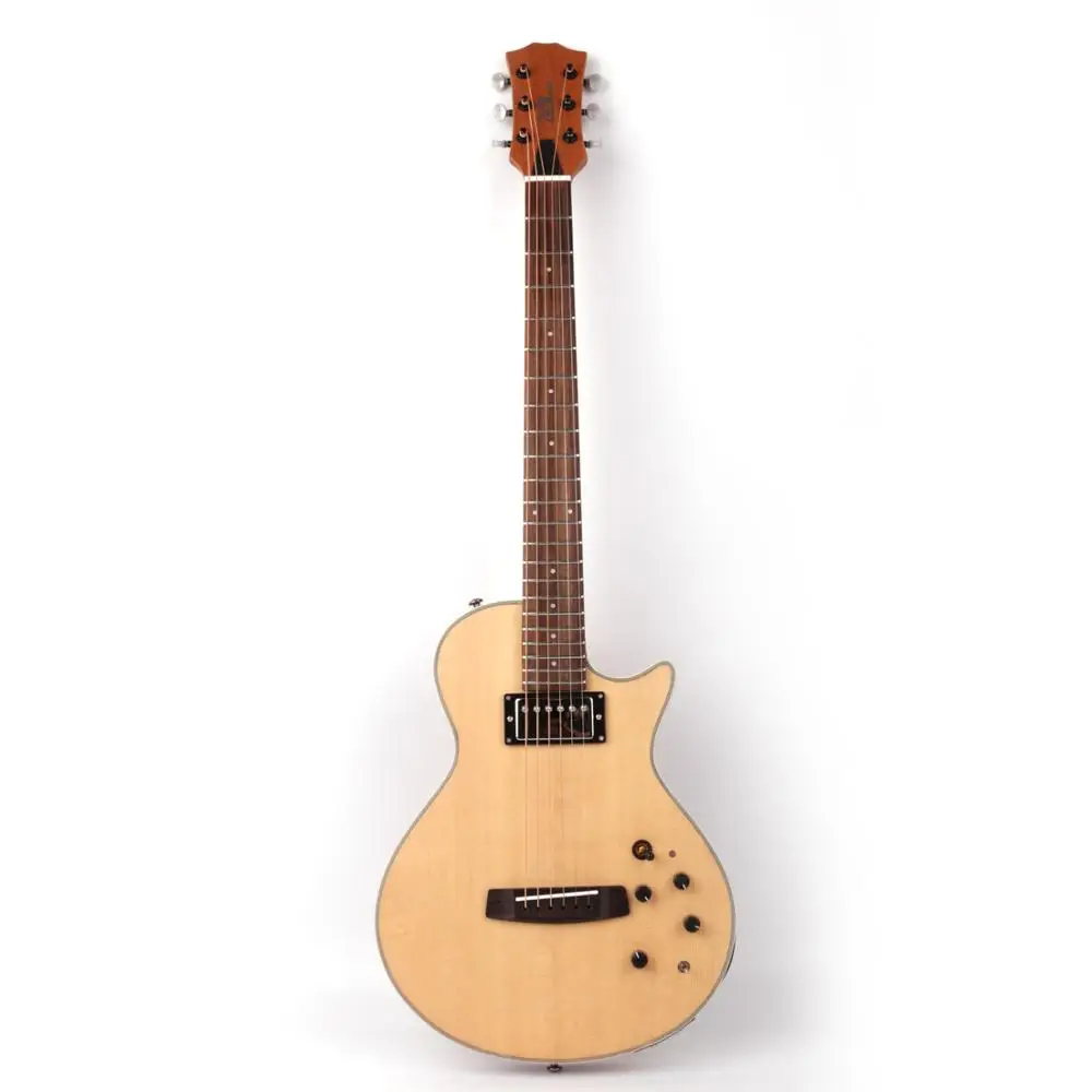 Chitarra Acustica Elettrica Silenziosa Portatile Incorporato Effetto Ritardo Reverbero Interno Abete Top Guitare Guiter Guitarra Gitar Chitarre