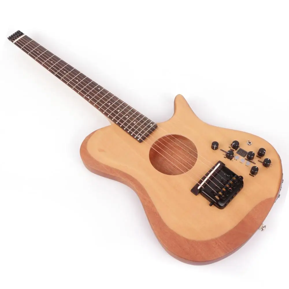 Senza Testa Silenzioso Sinistra Destra Viaggio Mini Portatile Incorporato In Effetto Chitarra Acustica Elettrica Guitare Guiter Guitarra Gitar