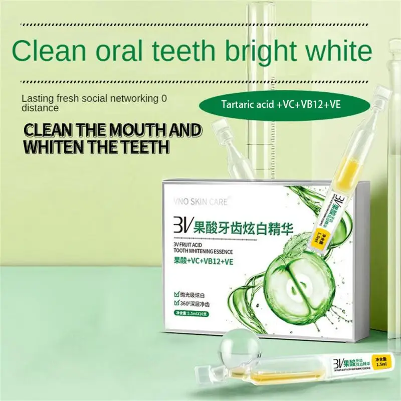 Tlopa Fiala Dentifricio Dente Siero Fiala Essenze Dentifricio Frutta Acido Denti Sbiancante Essenze Cura Dei Denti