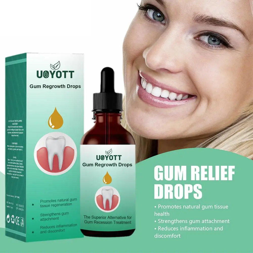 Uoyott Gum Repair Drops Clean Teeth Whitening Remove Drops Denti Maculari 30Ml Gum Care Lenire La Salute A4B9