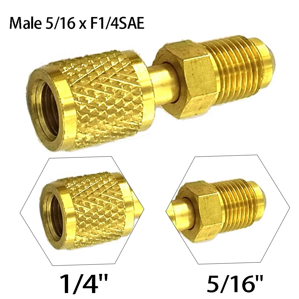 1 Pz Maschio 5/16 X F1/4 Sae Per R410 R32 R22 Aria Condizionata R32 R410A Refrigerante Aria Condizionata Riempimento Forniture Industriali