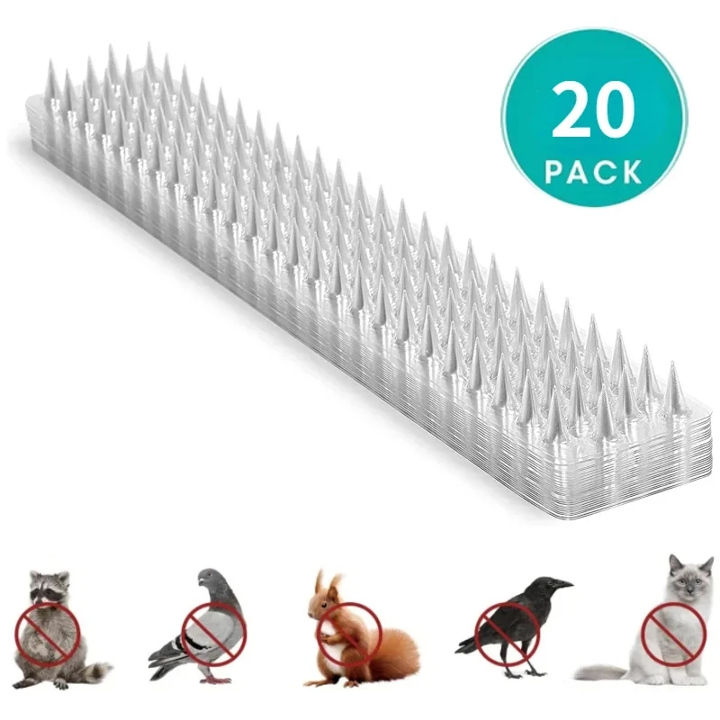 10/20 Pz Spikes Repeller Cat Plastic Bird Repellent Anti Pigeon Anti-Bird Scoiattolo Giardino Recinzioni Controllo Punte Trasparenti