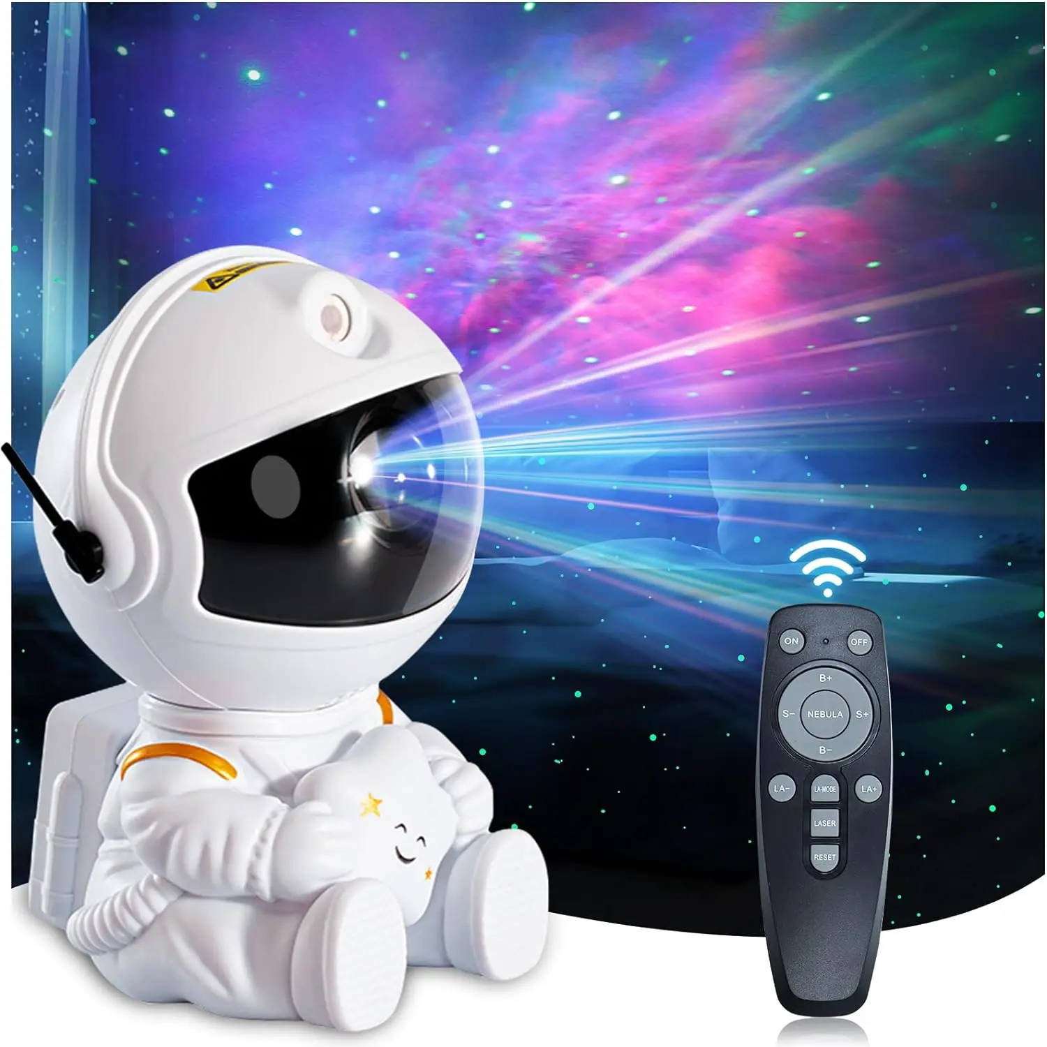 Star Projector Galaxy Night Light Astronauta Nebula Galaxy Night Lamp Space Camera Da Letto Proiettore Starry Nebula Regali Per Bambini Adulti