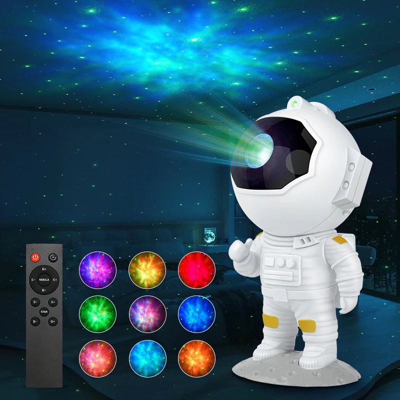 Star Projector Galaxy Night Light Astronauta Nebula Galaxy Lighting Space Camera Da Letto Proiettore Starry Nebula Regali Per Bambini Adulti