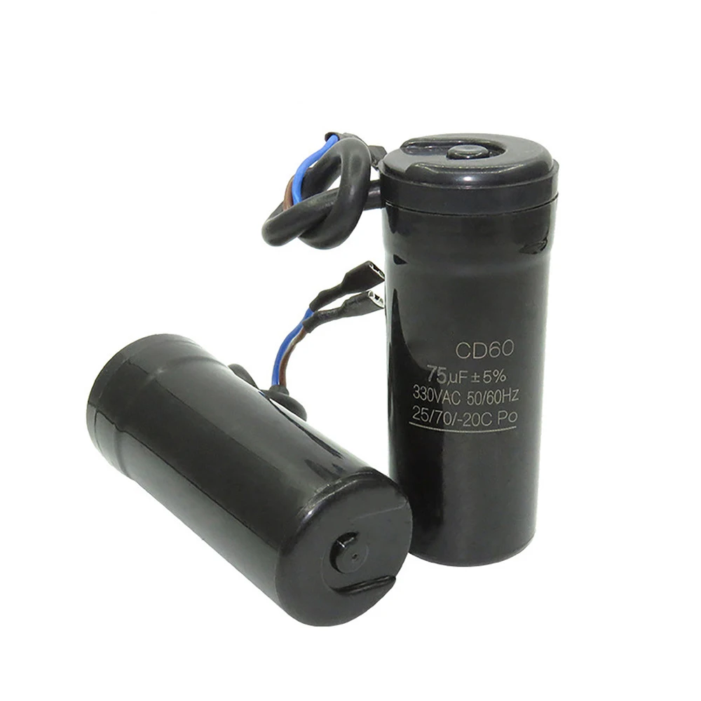Condensatore Di Avviamento Del Motore 330Vac Cd60 50Hz 60Hz 47 Uf, 64 Uf, 75 Uf, 80 Uf, 88-108Uf Compressore Frigorifero Freezer Condensatore Di Avvia