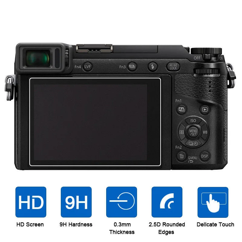 Pellicola Proteggi Schermo In Vetro Temperato Da 2 Pezzi Per Panasonic Lx100/Lx100 Ii
