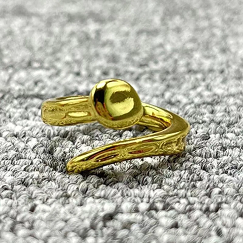 2022 New Uno De 50 Fashion Silver Plated 14K Gold Charm Ring Niche Jewelry Gift