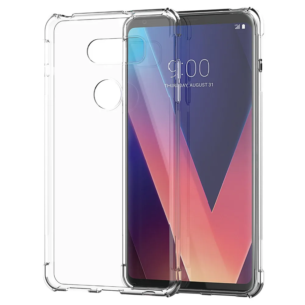 Custodia In Tpu Flessibile Resistente Agli Urti Antigraffio Trasparente Trasparente Per Lg V30 /V30 + / V35 /V35 Thinq Lg V30S