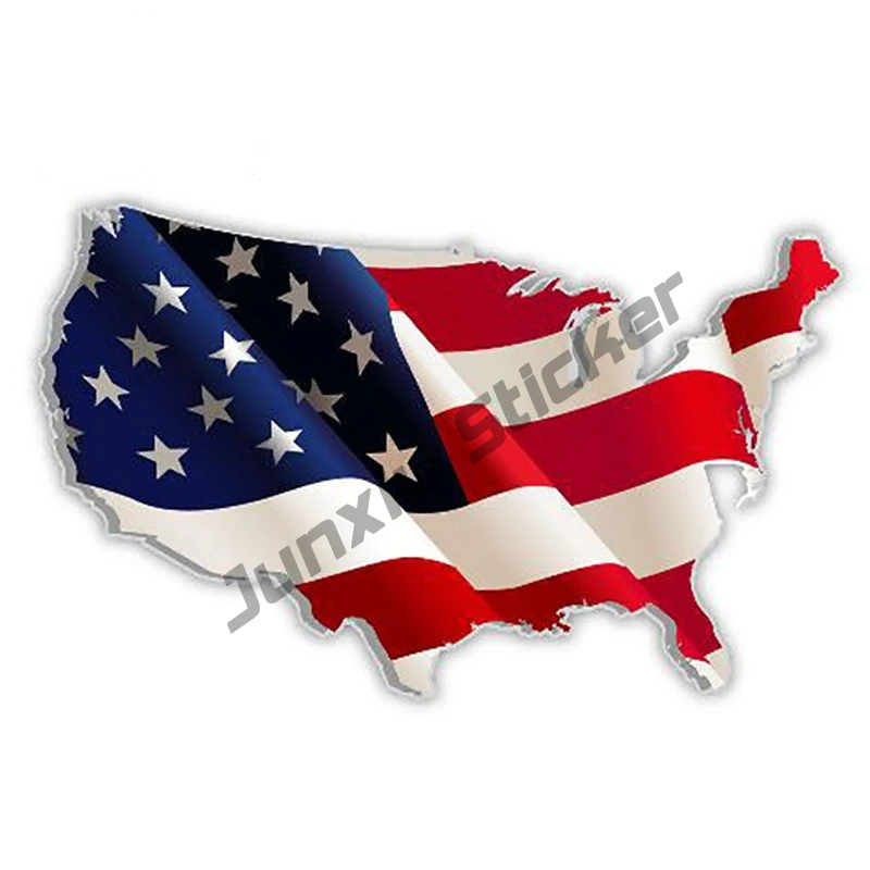 Usa Stati Uniti D'America American Us Map Flag Car Sticker Impermeabile Per Truck Boat Decal Laptop Suv Fine Decor Pvc13X8Cm