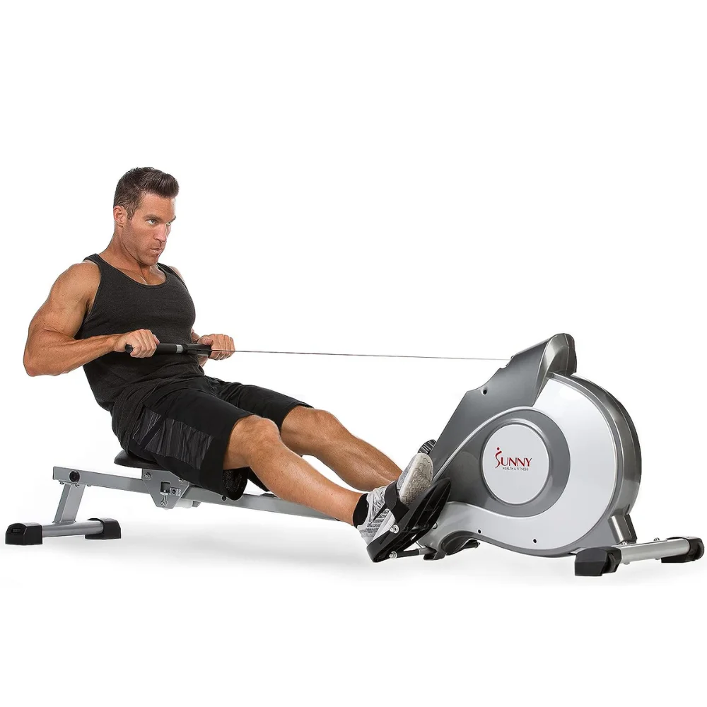 Nuovo Pacchetto Caldo Di Vogatore Magnetico Sunny Health & Fitness Con Monitor Lcd E Guida Di Scorrimento Estesa-Sf-Rw5515