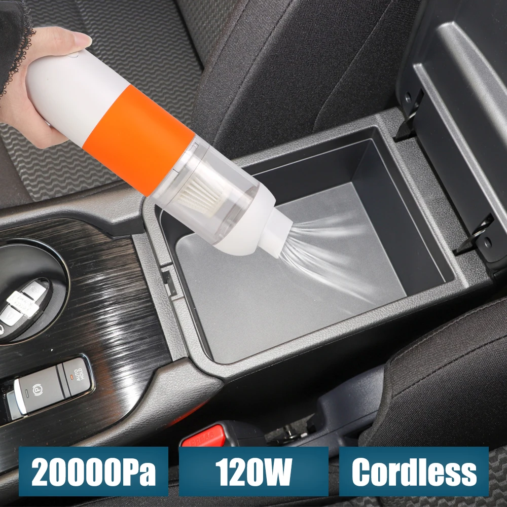 Aspirapolvere Per Auto Senza Fili Portatile Senza Fili Aspirapolvere Per Auto 20000Pa 120W Mini Aspirapolvere Potente Aspirazione A Ciclone