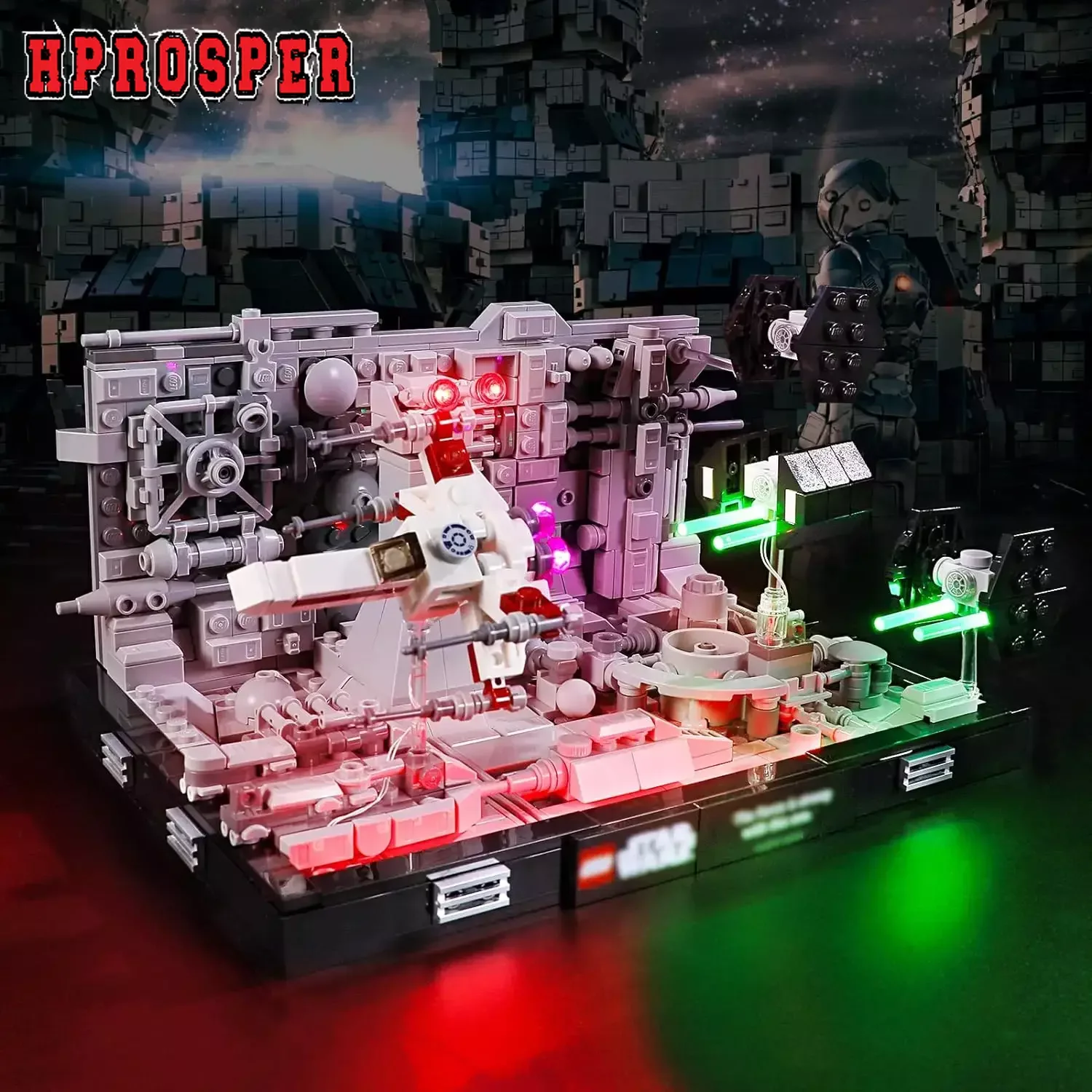 Hprosper 5V Luci A Led Per Il 75329 Death Star Trench Run Lampada Decorativa Con Scatola Batteria (Non Includere Blocchi Lego)