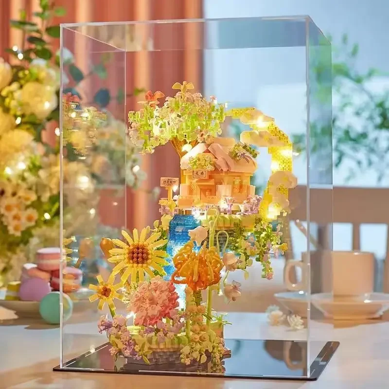 Compatibile Con Lego Building Block Flower Assembly Bouquet Toys 2023 New Boys And Girls Series Tree House Birthday And Valentin