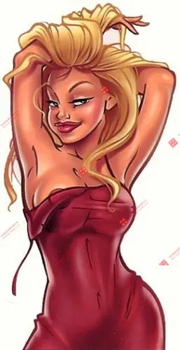 Sexy Blonde Sex Bomb Cherry Bomb In A Red Dress Scooter Sticker/Vinyl Car Decal Car Decal Decoration Laptop