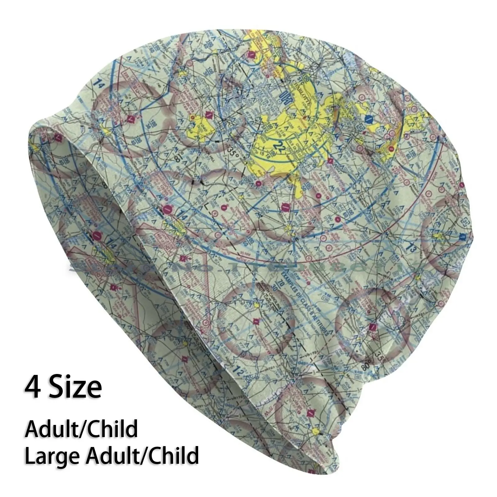 Charlotte Space-Clt , Jqf , Gso , Int-Aviation Sezionale Map Berretti Cappello Lavorato A Maglia Aviazione Sezionale Map Charlotte Clt Jqf Gso
