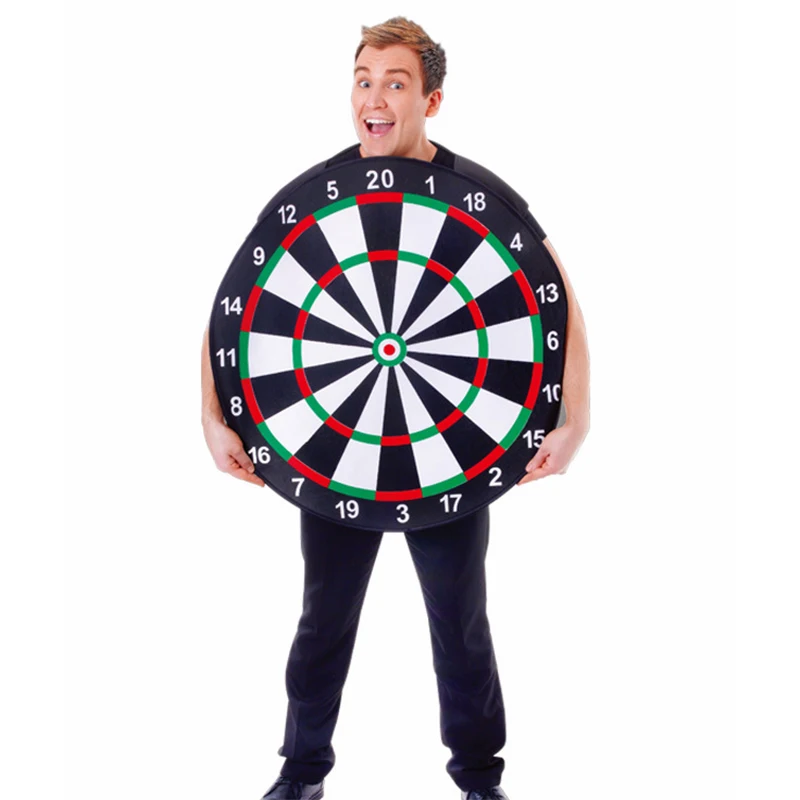 Uomini Adulti Big Round Dart Board Costume Cosplay Divertente Gioco Purim Halloween Party Fancy Dress Sponge Suit Tunica