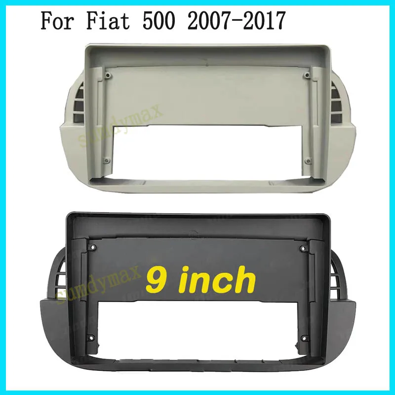 9 Pollici 2Din Car Radio Fascas Frame Per Fiat 500 2007-2015 Radio Fascia Frame Adapter Cd Panel Dash Trim Bezel
