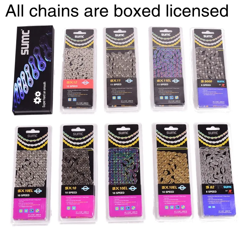 Sumc 8 9 10 11 Speed Bike Shift Chain Mtb Road Bicycle Gold Rainbow Chain X8 X9 X10 X9Sl X10Sl X11Sl Per Shimano Sram Biciclnolo