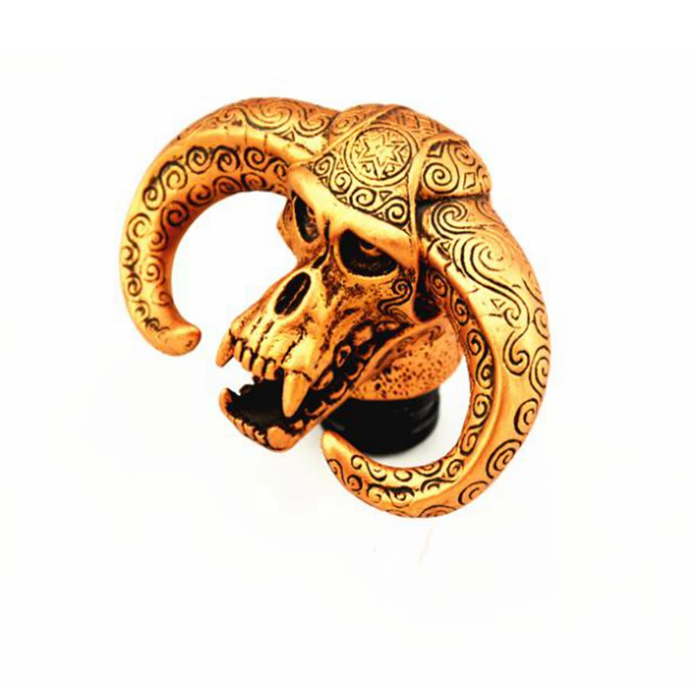 Pomello Del Cambio Universale Yak Cow/ Bull Ox Head Evil Skull Head Evil Stick Shifter
