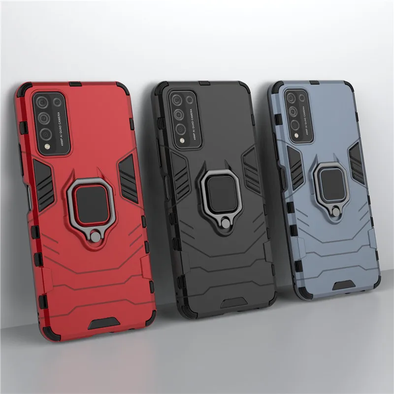 Custodia Con Supporto Ad Anello Per Huawei Honor 10X Lite Custodia 9A 9S 9C X10 Max 9X P40 Lite E Cover Armatura Telefono Paraurti Per Honor 10X Lite 