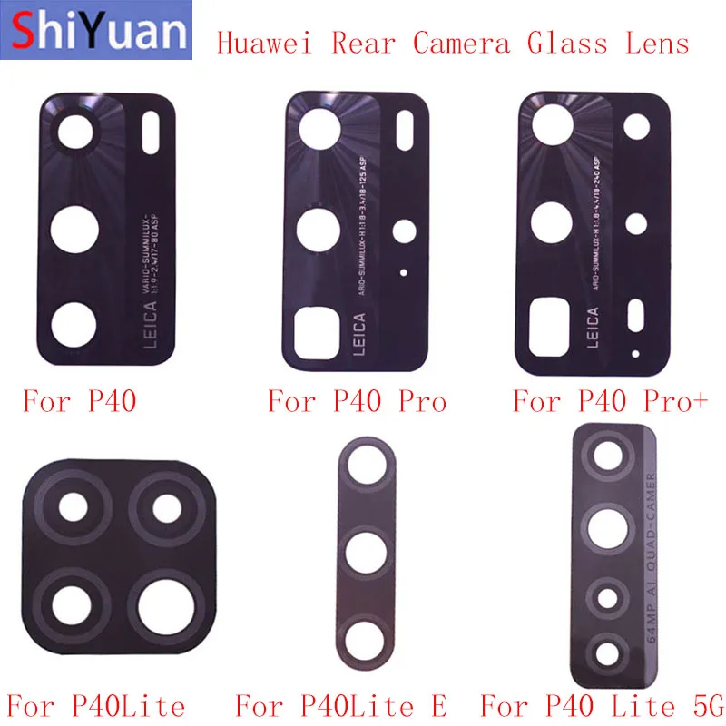 Sostituzione Vetro Obiettivo Fotocamera Posteriore Posteriore Per Huawei P40 P40 Pro P40 Pro Plus P40 Lite P40 Lite E P40 Lite 5G Parti Di Riparazione