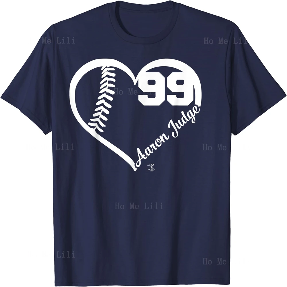 T-Shirt In Puro Cotone Con Numero Di Baseball Aaron Heart