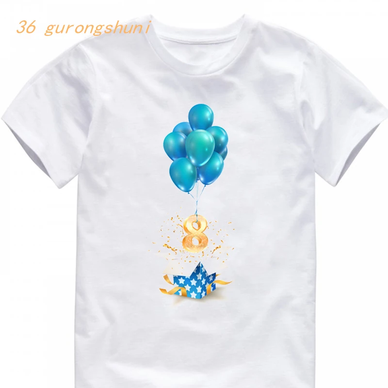 Abbigliamento Per Bambini Maglietta Abbigliamento Per Ragazzi 8 Anni Magliette Compleanno Numero 8 Anniversario Maglietta Per Bambini Top Per Bambini 