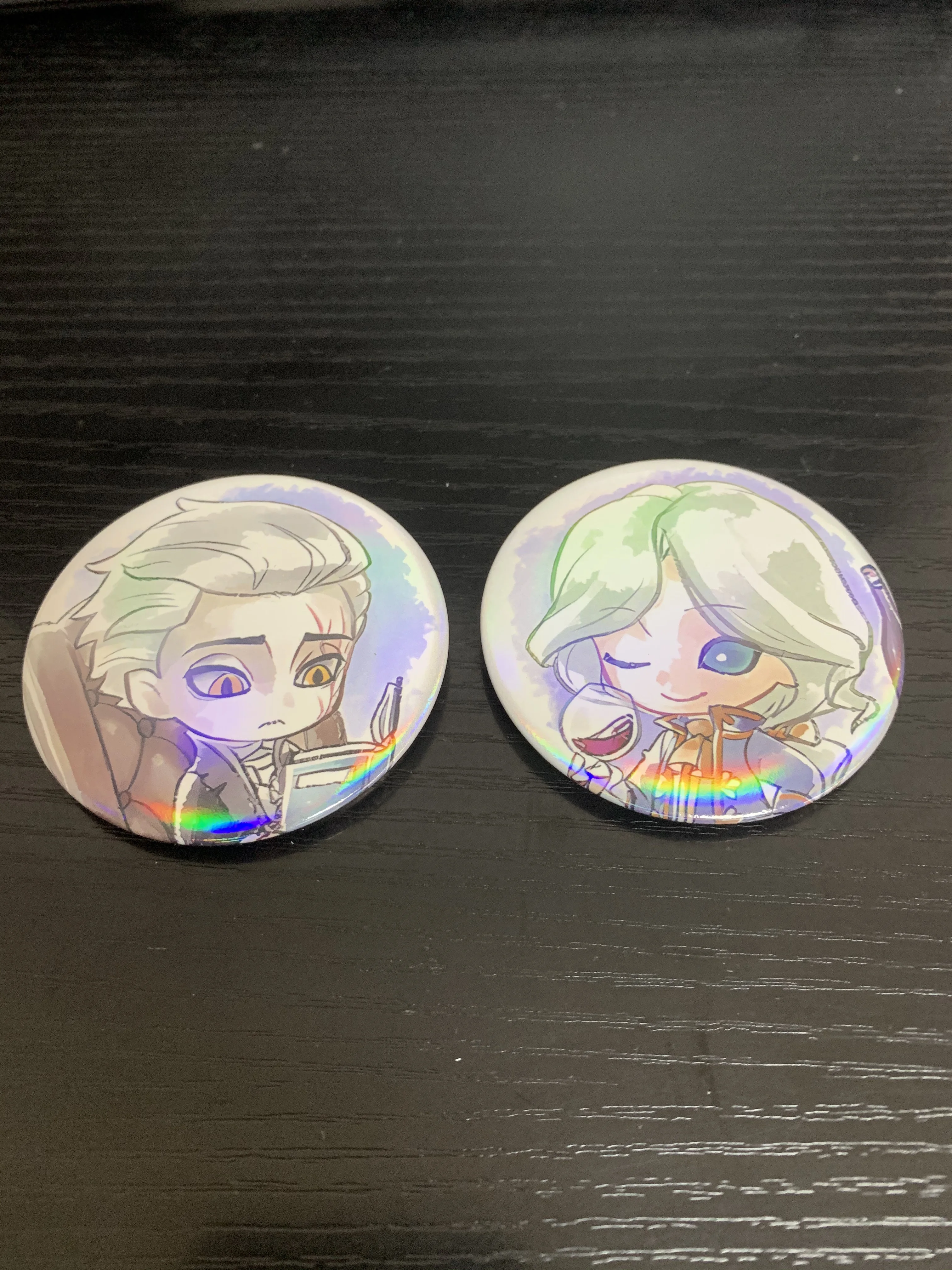 Hot Anime Identity Ⅴ Figure Alva Lorenz Joseph Desaulniers Cosplay Cute Cartoon Metal Badge Kawaii Bag Pins Fans Regali Di Natale