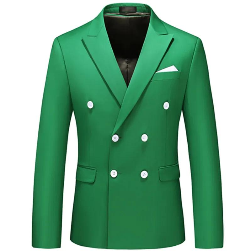 Plus Size 6Xl-M Blazer Doppiopetto Da Uomo Classico Nuovo Solido Slim Fit Giacca Da Uomo Formale Ufficio Affari Blazer Casual Da Sposa