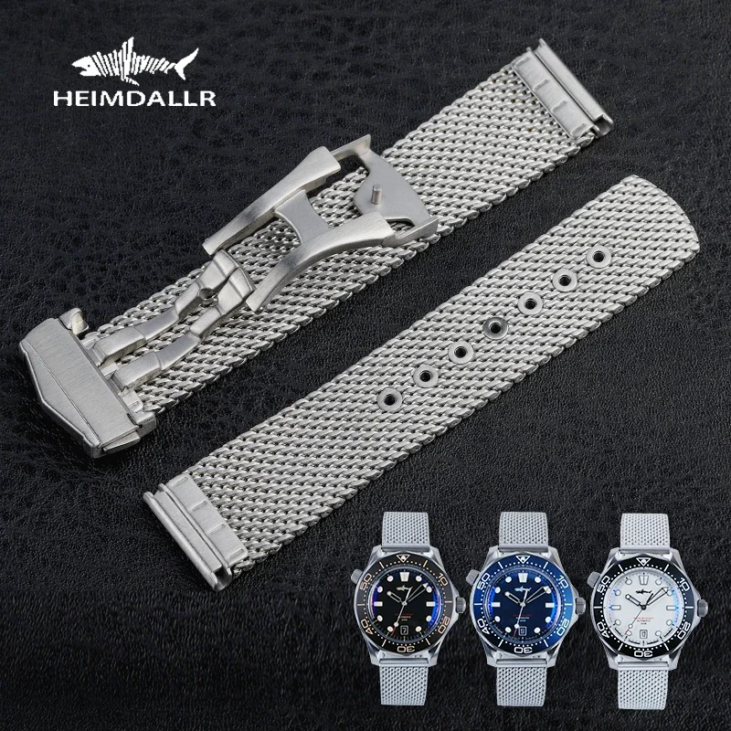 Cinturino Per Orologio In Rete Heimdallr Per Nttd Per Omega Seamaster Titanium Sea Ghost 20Mm Orologio In Acciaio Inossidabile Cinturino Da Uomo Serie