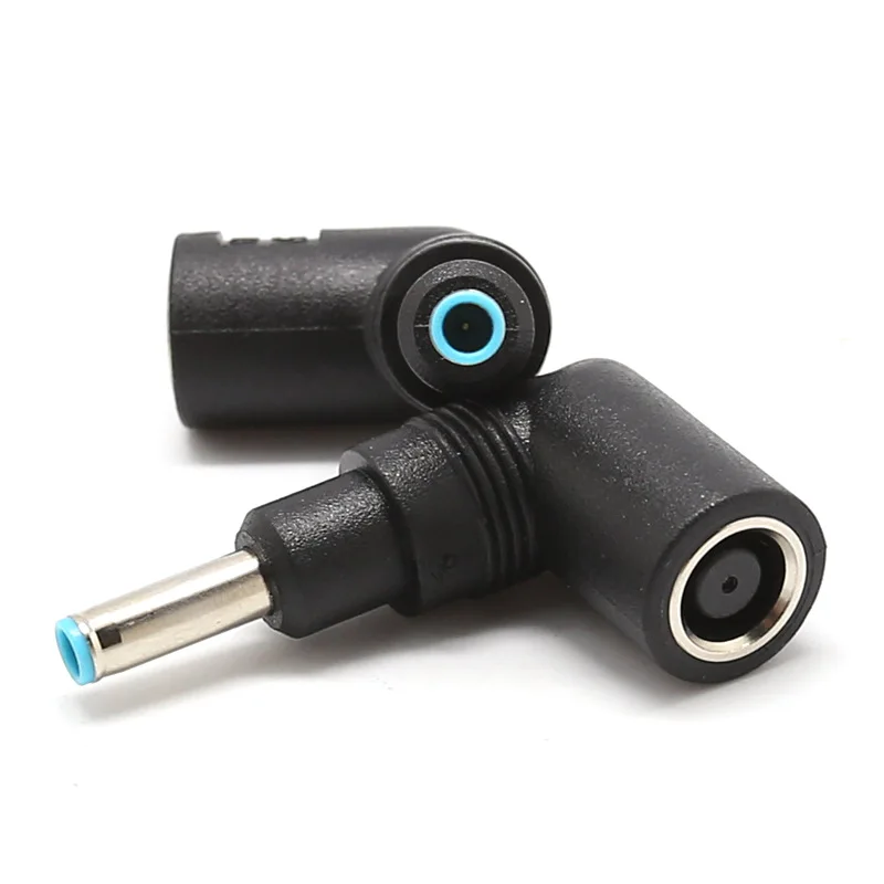 Connettore Ad Angolo Retto 7.4*5.0Mm A 4.5*3.0Mm Dc Power Charger Per Hp Dell Blue Tips Adattatore Per Laptop Con Nucleo In Rame