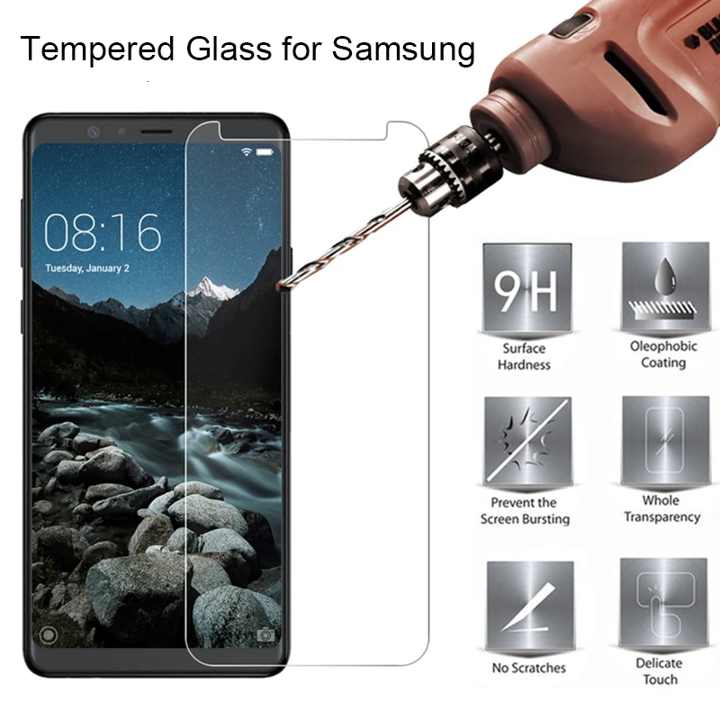 Vetro Temperato Per Samsung J2 Pro J2 Core Vetro Protettivo Per Samsung Galaxy J4 Plus J6 Plus J8 J7 Pellicola Salvaschermo