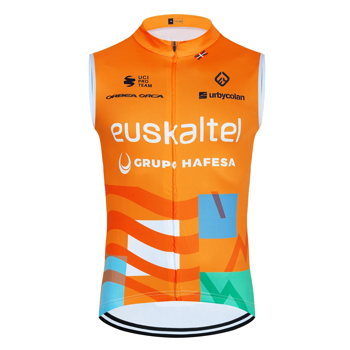 2024 Orange Cycling Team Jersey Uae Team Bike Windbreaker Vest Ropa Ciclismo Road Riding Senza Maniche Bicicletta Maillot Tshirt