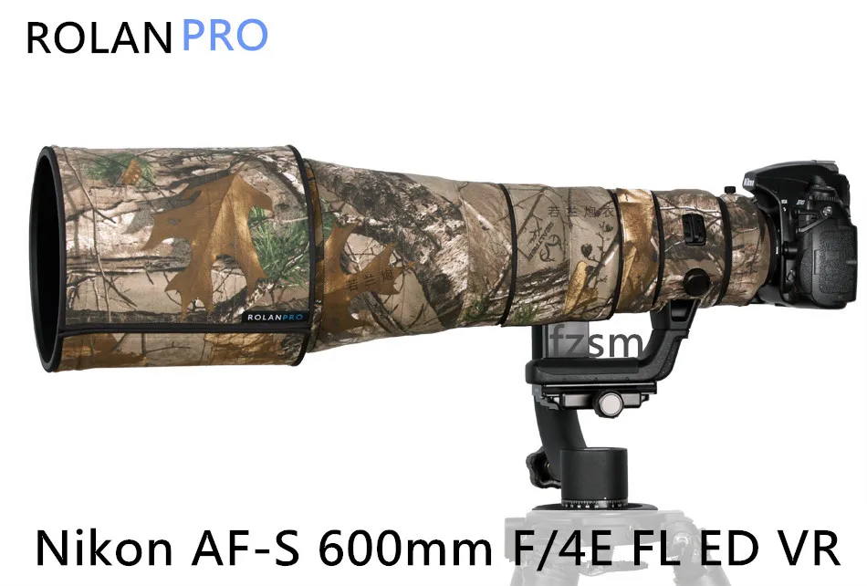 Rolanpro Camera Lens Cappotto Camuffamento Nuova Nikon Af-S 600Mm F/4E Fl Ed Vr Lens Custodia Protettiva Pistole Abbigliamento Per Nikon