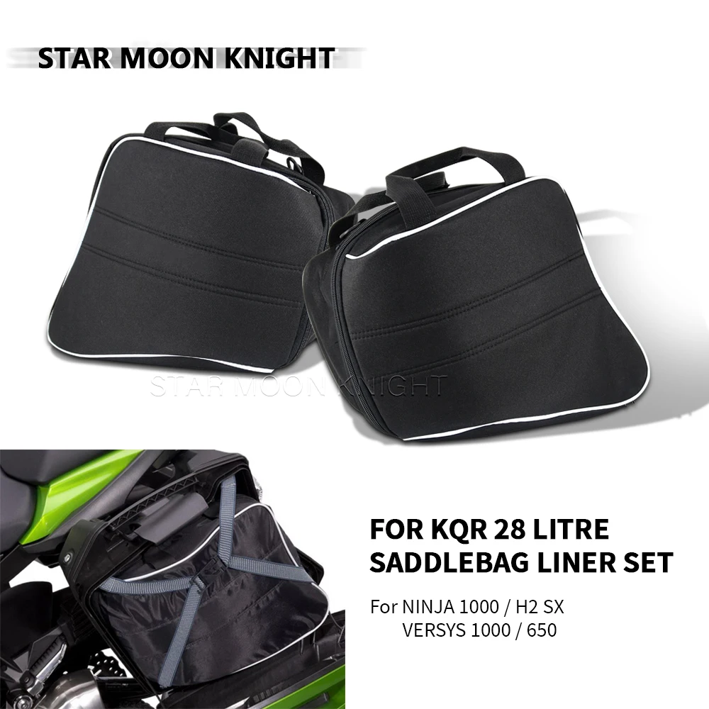 Per Kawasaki Versys 1000 650 Ninja 1000 H2 Sx Per Kqr 28L Moto Hard Saddlebag Liner Set Borsa Sella Borse Interne Borse Bagagli