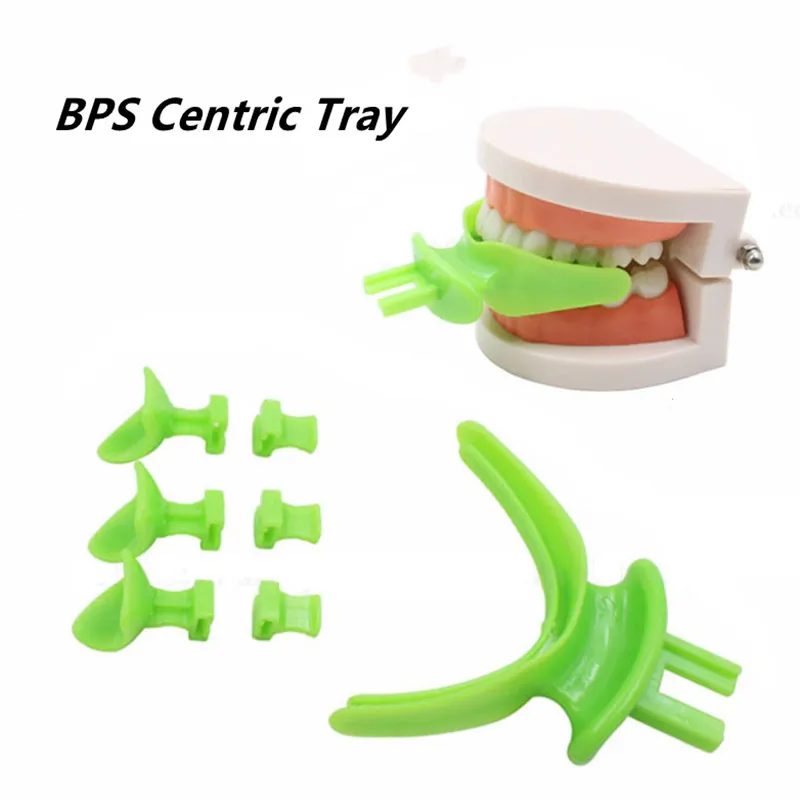 7 Pz/Set Dental Centric Tray Bps Edentolous Jaw Impression Vassoi Articolatore Occlusale Facebow Implantologia Materiale Odontoiatrico