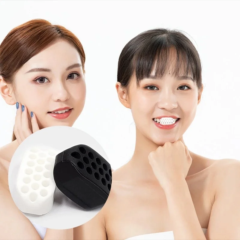 2 Pezzi Food-Grade Gel Di Silice Jaw Line Exerciser Ball Exercise Face Masseter Silica Fitness Ball Neck Face Toning Exerciser Muscle