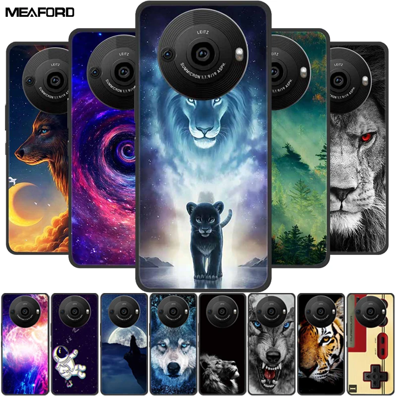 Per Aquos R8 Pro Sh-51D Custodia Wolf Lion Silicone Soft Tpu Cover Protettiva Per Sharp Aquos R8 Pro 5G Custodie Per Telefoni Cool Space Funda