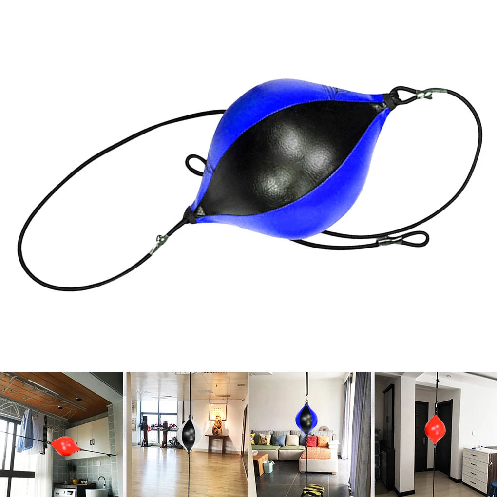 Qualità Pu Leather Punching Ball Pear Boxing Bag Gonfiabile Reflex Speed Balls Fitness Training Double End Boxing Speed Ball
