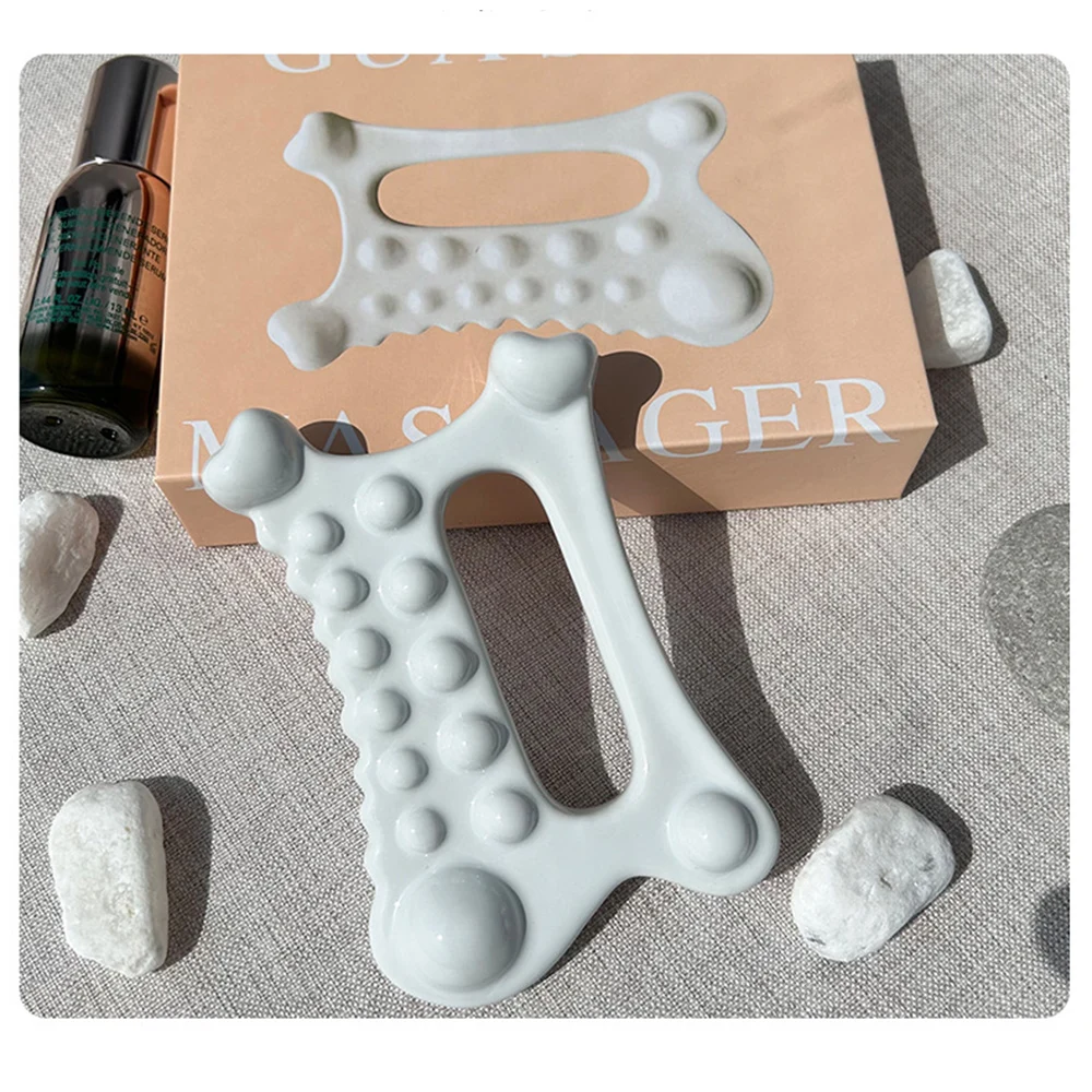 Gua Sha Strumenti Massaggiatori Viso Pelle Raschiando Lift Up Wrinkle Remover Ceramic Gua Sha Raschietto Board Per La Pelle Più Sottile Di Serraggio
