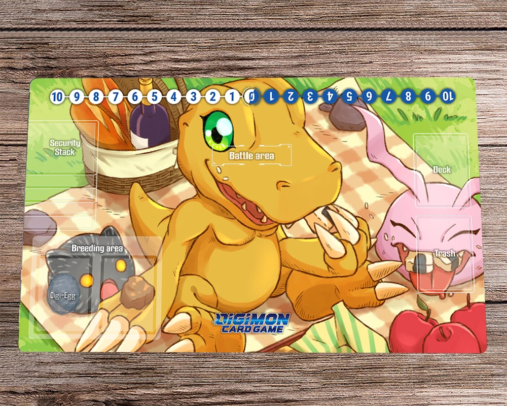 Digimon Duel Playmat Ccg Dtcg Mat Agumon Tcg Trading Card Game Mat Anti-Slip Mouse Pad Desk Table Mat Pad Mousepad 60X35Cm