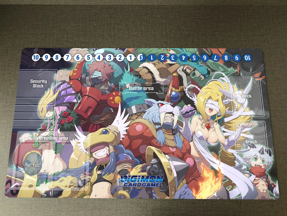 Anime Digimon Play Mat Mervamon Sirenmon Ccg Tcg Play Mat Carte Collezionabili Gioco Mat Zone & Free Bag Desk Mat Pad Mousepad 60X35Cm