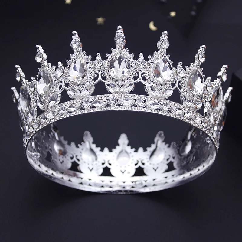 Baroque Bride Diadem Royal Queen Diaras Party Prom Birthday Cake Crown Decoration Bridal Wedding Crown Accessori Per Gioielli