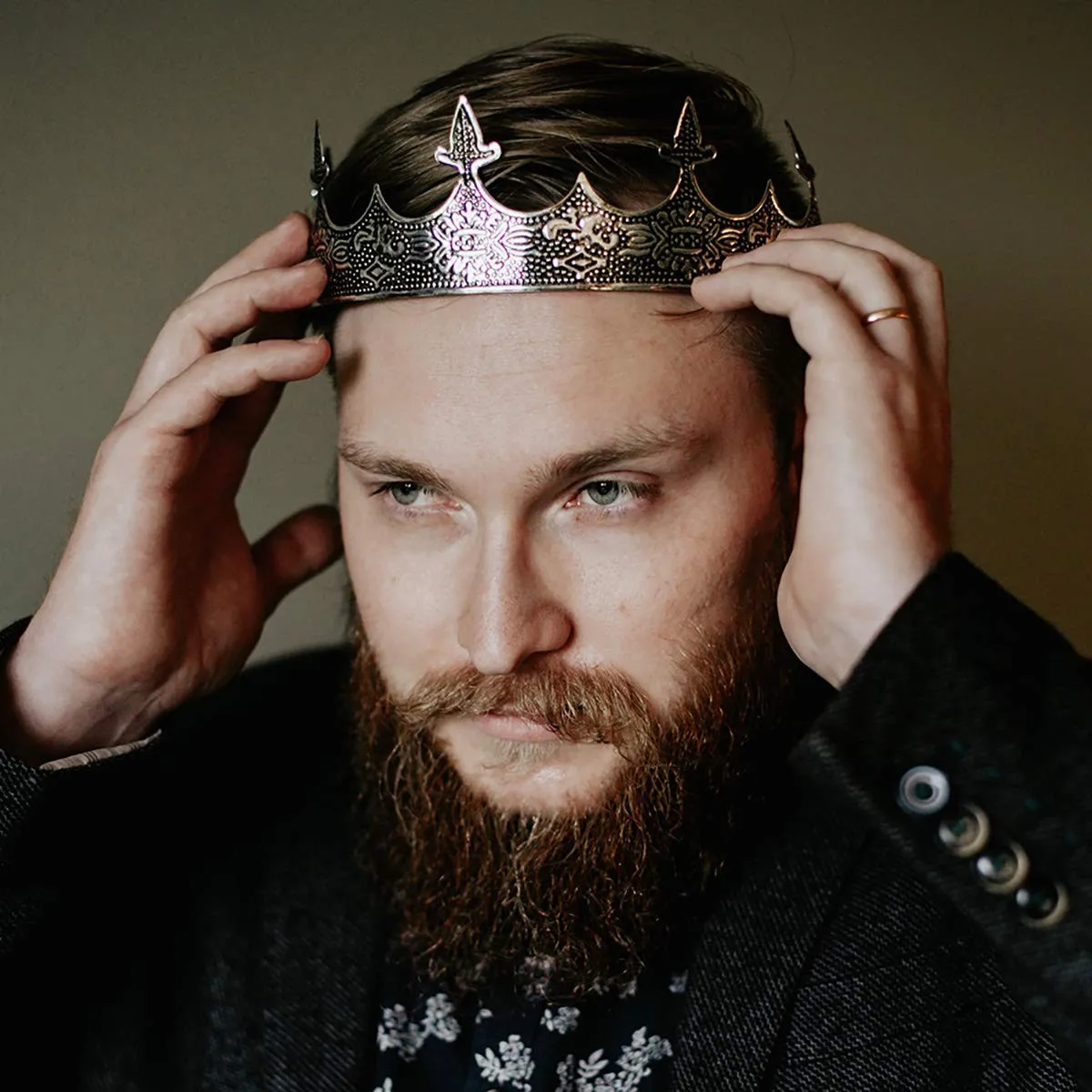 Barocco Vintage Royal Black King Crowns Men Retro Round Big Diadas Gold Prom Hairband Party Costume Boys British Pageant Diadem