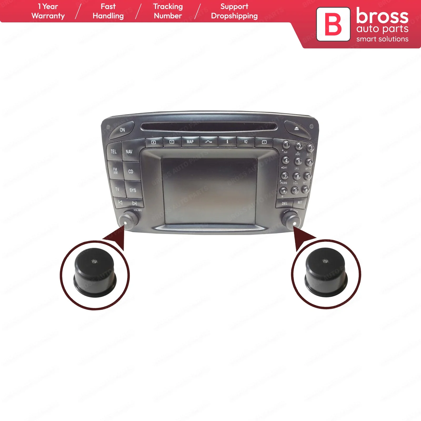 Muslimradio/Navi Comand 2.0 E Volume Pulsante In Plastica 2038209689 Per W639 W203 W209 W210 W208 W163 R230 Spedizione Dalla Francia