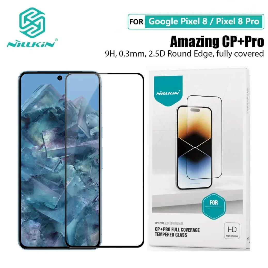Pixel 8 Pro Glass Nillkin Cp + Pro 2.5D Full Cover Screen Protector Vetro Temperato Per Google Pixel8