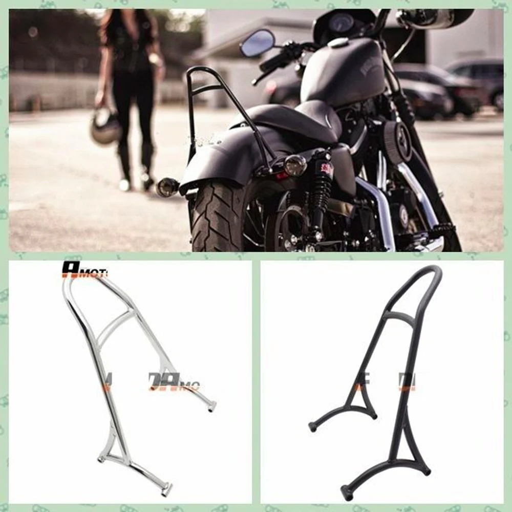 Sissy Bar Passeggero Schienale Per Harley Davidson.Sportster Xl883 Xl1200 48 Iron 883 Roadster Nightster Custom Police 04-16